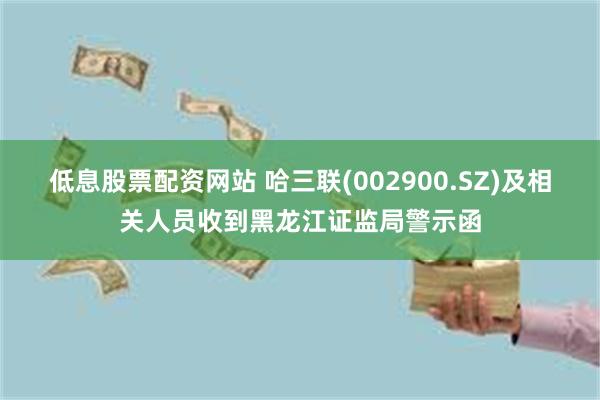 低息股票配资网站 哈三联(002900.SZ)及相关人员收到黑龙江证监局警示函